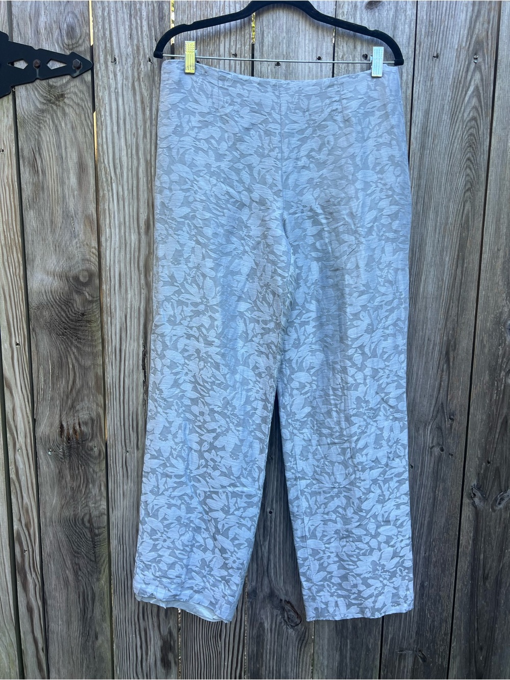 SIGRID OLSEN light-blue floral linen silk-blend dressy Pants Women’s 8 - Picture 1 of 7